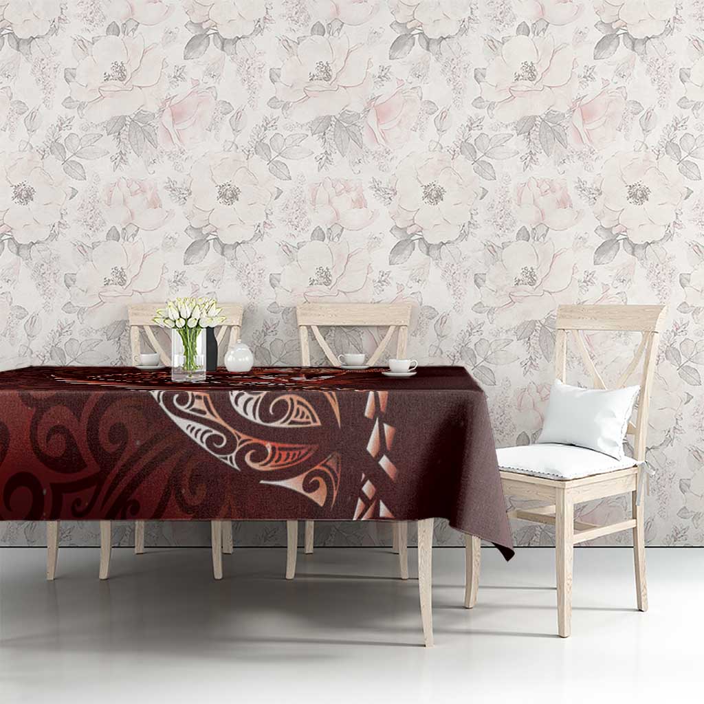 Personalised All Red New Zealand Darts Tablecloth Aoteroa Fern Maori Galaxy Style