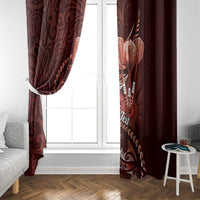 Personalised All Red New Zealand Darts Window Curtain Aoteroa Fern Maori Galaxy Style LT14 - Polynesian Pride