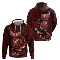 Personalised All Red New Zealand Darts Zip Hoodie Aoteroa Fern Maori Galaxy Style LT14 - Polynesian Pride