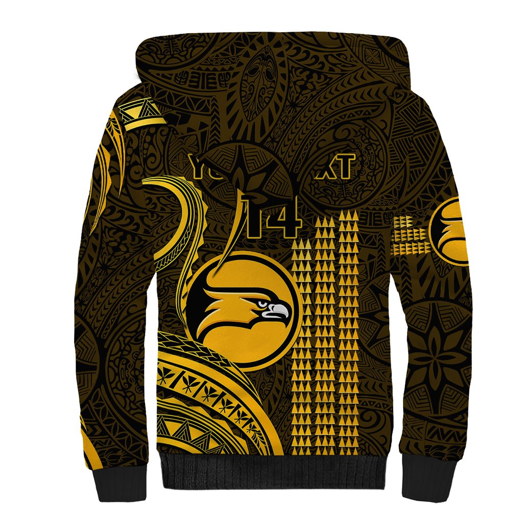 Personalised Hawaii Nanakuli High And Intermediate School Sherpa Hoodie Polynesian Kakau Pattern LT14 - Polynesian Pride