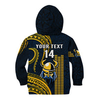 Personalised Hawaii Hilo High School Kid Hoodie Vikings Polynesian Kakau Pattern LT14 - Polynesian Pride