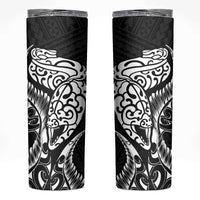 New Zealand Eel Skinny Tumbler Tuna Aotearoa Maori Patten - Black LT14 Black - Polynesian Pride