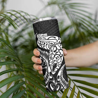 New Zealand Eel Skinny Tumbler Tuna Aotearoa Maori Patten - Black LT14 - Polynesian Pride