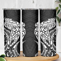 New Zealand Eel Skinny Tumbler Tuna Aotearoa Maori Patten - Black LT14 - Polynesian Pride