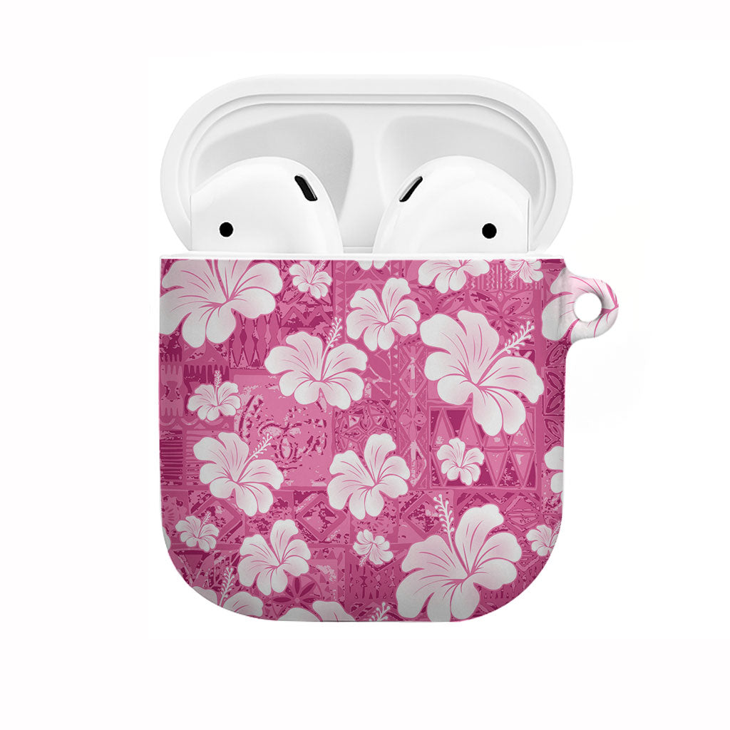 Pink Bula Fiji Masi Hibiscus Seamless AirPods Case