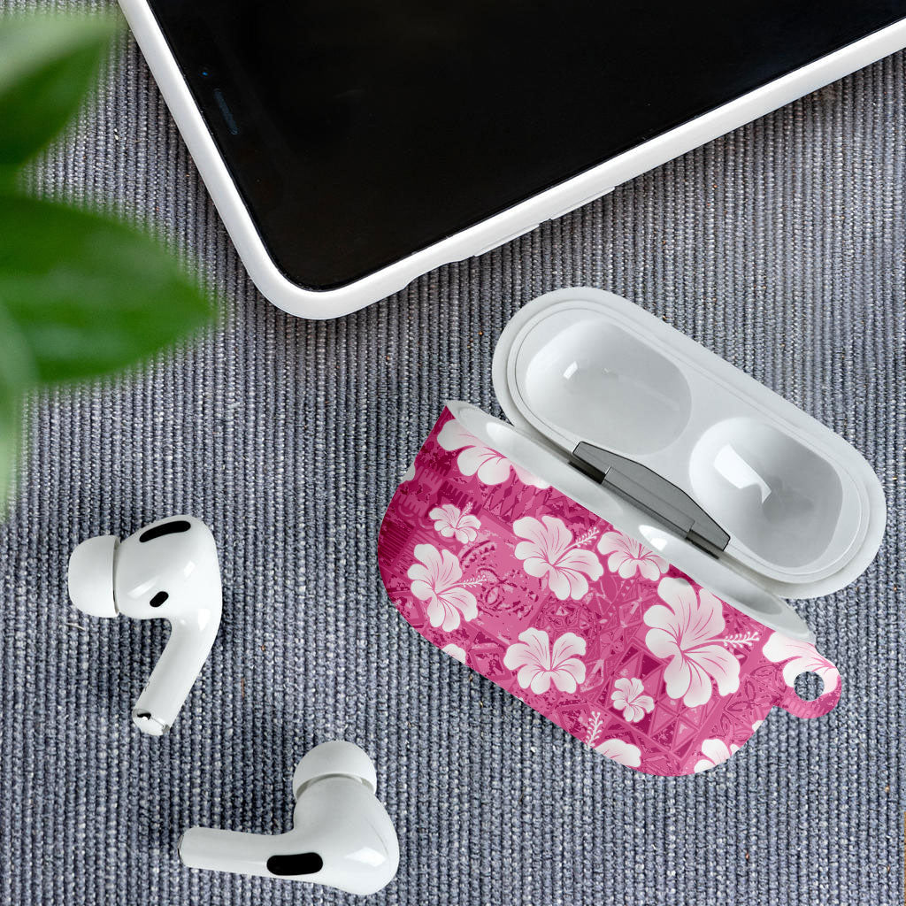 Pink Bula Fiji Masi Hibiscus Seamless AirPods Case