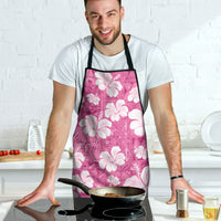 Pink Bula Fiji Masi Hibiscus Seamless Apron