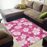 Pink Bula Fiji Masi Hibiscus Seamless Area Rug