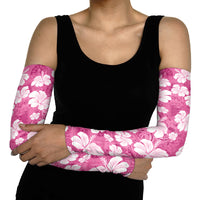Pink Bula Fiji Masi Hibiscus Seamless Arm Sleeves