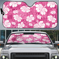 Pink Bula Fiji Masi Hibiscus Seamless Auto Sun Shade