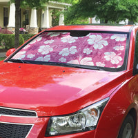 Pink Bula Fiji Masi Hibiscus Seamless Auto Sun Shade
