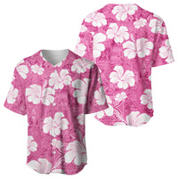 Pink Bula Fiji Masi Hibiscus Seamless Baseball Jersey