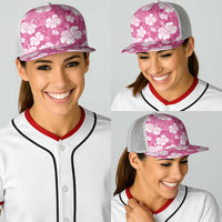 Pink Bula Fiji Masi Hibiscus Seamless Baseball Net Cap