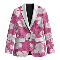 Pink Bula Fiji Masi Hibiscus Seamless Blazer