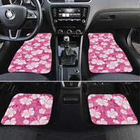 Pink Bula Fiji Masi Hibiscus Seamless Car Mats