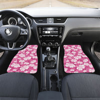 Pink Bula Fiji Masi Hibiscus Seamless Car Mats