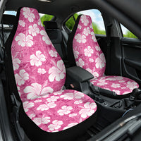 Pink Bula Fiji Masi Hibiscus Seamless Car Seat Cover