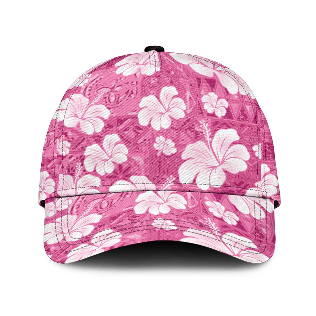Pink Bula Fiji Masi Hibiscus Seamless Classic Cap
