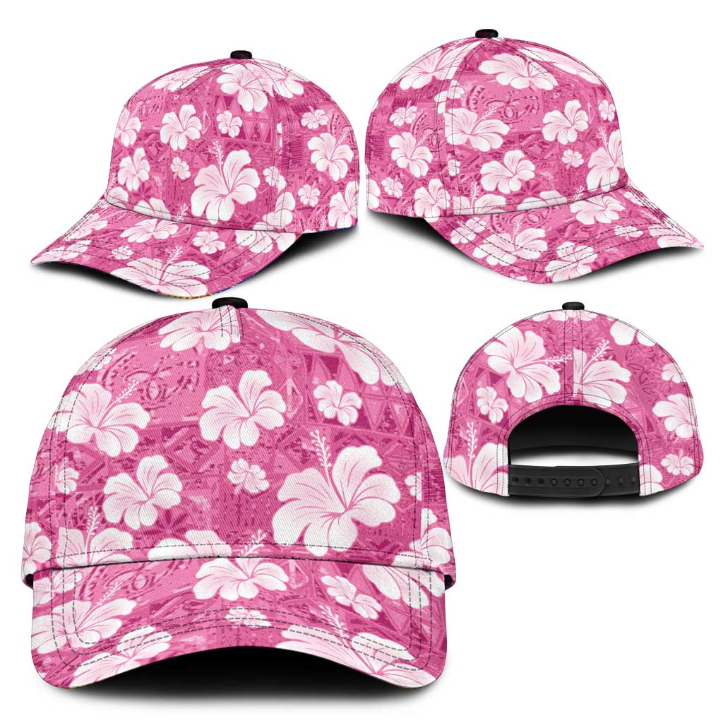 Pink Bula Fiji Masi Hibiscus Seamless Classic Cap