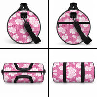 Pink Bula Fiji Masi Hibiscus Seamless Duffle Bag
