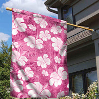 Pink Bula Fiji Masi Hibiscus Seamless Garden Flag