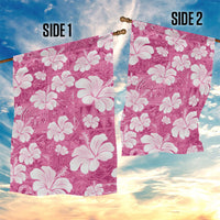 Pink Bula Fiji Masi Hibiscus Seamless Garden Flag