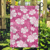 Pink Bula Fiji Masi Hibiscus Seamless Garden Flag