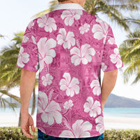 Pink Bula Fiji Masi Hibiscus Seamless Hawaiian Shirt
