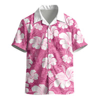 Pink Bula Fiji Masi Hibiscus Seamless Kid Hawaiian Shirt