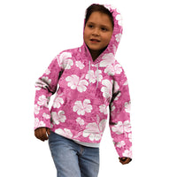 Pink Bula Fiji Masi Hibiscus Seamless Kid Hoodie