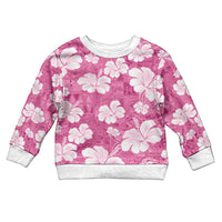 Pink Bula Fiji Masi Hibiscus Seamless Kid Ugly Christmas Sweater