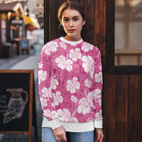 Pink Bula Fiji Masi Hibiscus Seamless Ugly Christmas Sweater