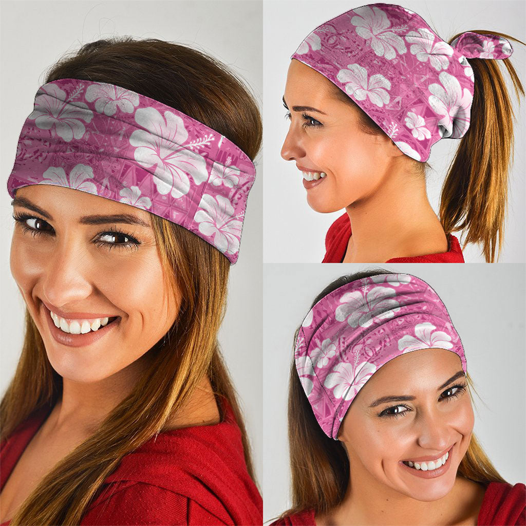 Pink Bula Fiji Masi Hibiscus Seamless Neck Gaiter
