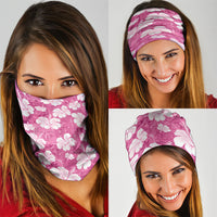Pink Bula Fiji Masi Hibiscus Seamless Neck Gaiter