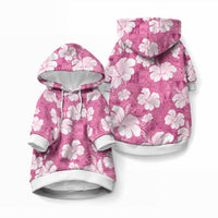 Pink Bula Fiji Masi Hibiscus Seamless Pet Hoodie