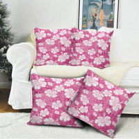 Pink Bula Fiji Masi Hibiscus Seamless Pillow Cover