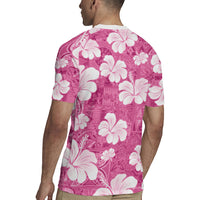 Pink Bula Fiji Masi Hibiscus Seamless Rugby Jersey