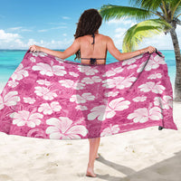 Pink Bula Fiji Masi Hibiscus Seamless Sarong