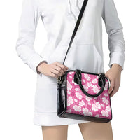 Pink Bula Fiji Masi Hibiscus Seamless Shoulder Handbag