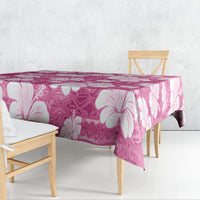 Pink Bula Fiji Masi Hibiscus Seamless Tablecloth