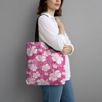 Pink Bula Fiji Masi Hibiscus Seamless Tote Bag