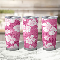 Pink Bula Fiji Masi Hibiscus Seamless Tumbler Cup