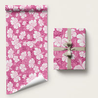 Pink Bula Fiji Masi Hibiscus Seamless Wrapping Paper
