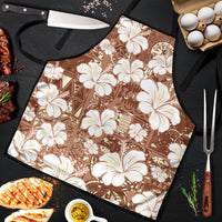 Brown Bula Fiji Masi Hibiscus Seamless Apron