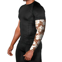 Brown Bula Fiji Masi Hibiscus Seamless Arm Sleeves