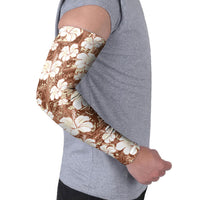 Brown Bula Fiji Masi Hibiscus Seamless Arm Sleeves