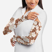 Brown Bula Fiji Masi Hibiscus Seamless Arm Sleeves