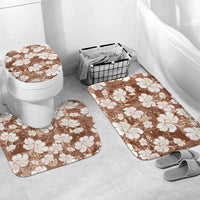 Brown Bula Fiji Masi Hibiscus Seamless Bathroom Set