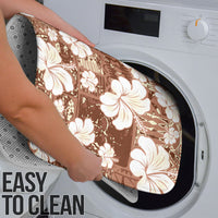 Brown Bula Fiji Masi Hibiscus Seamless Bathroom Set