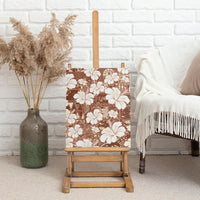 Brown Bula Fiji Masi Hibiscus Seamless Canvas Wall Art